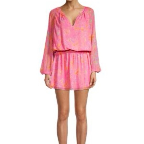 RAMY BROOK Floral Blouson Dress in Pink, Size Small - Picture 1 of 5